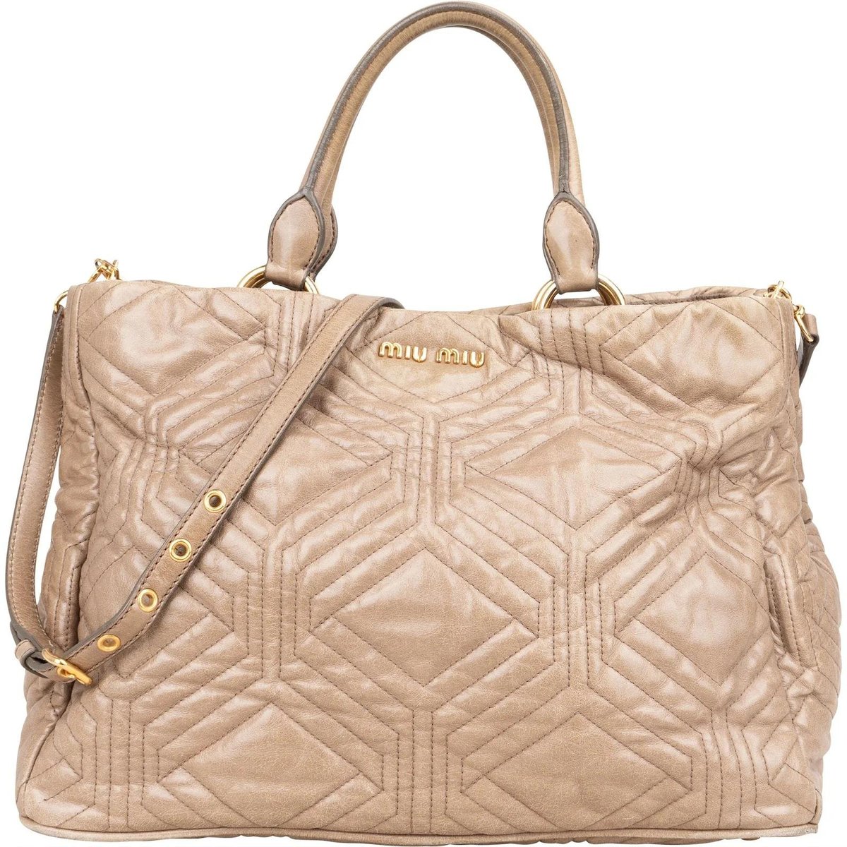 Matelassé leather handbag