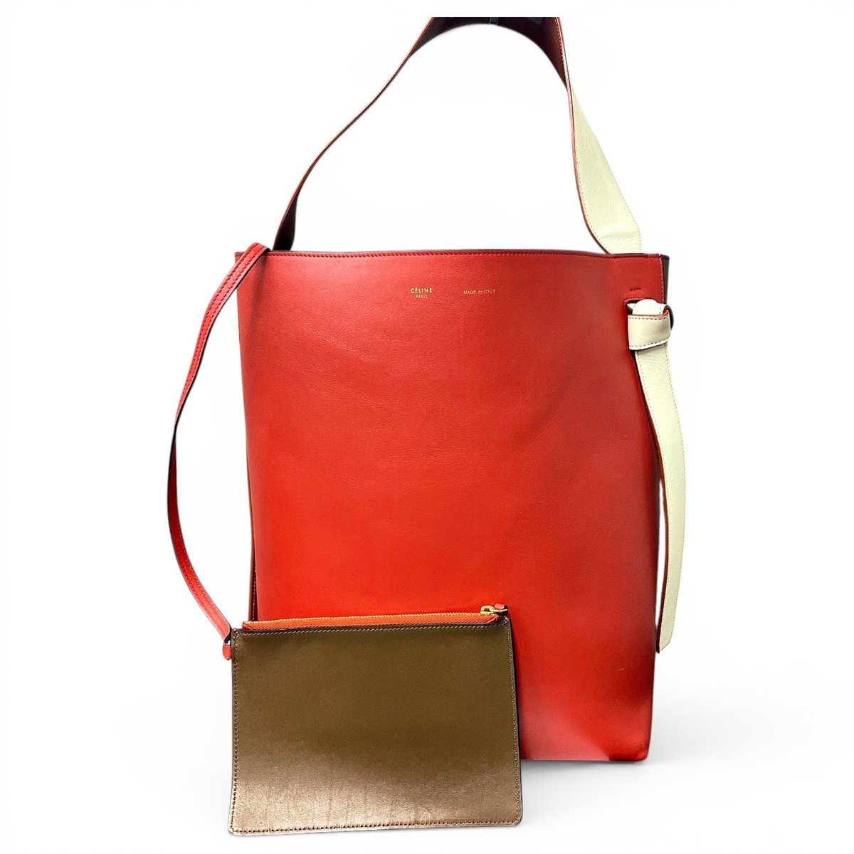 Twisted leather tote