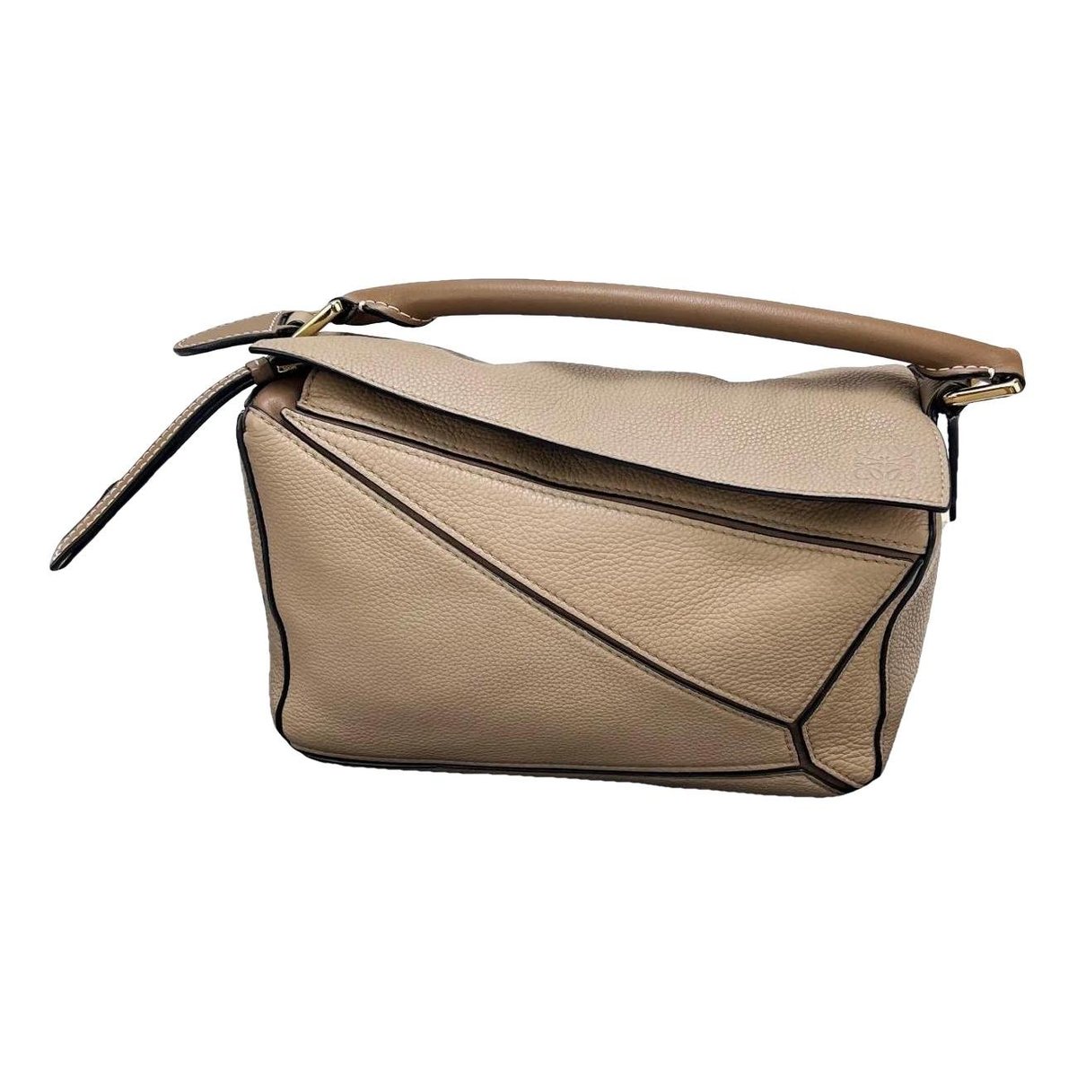 Puzzle leather handbag