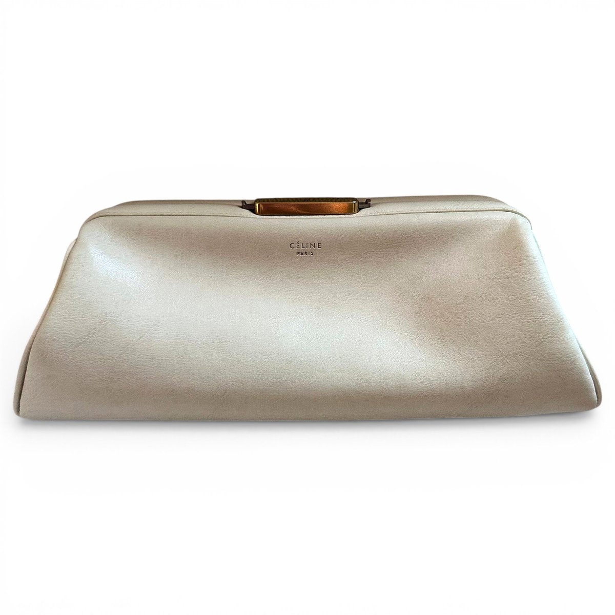 Bridge Lock leather clutch bag