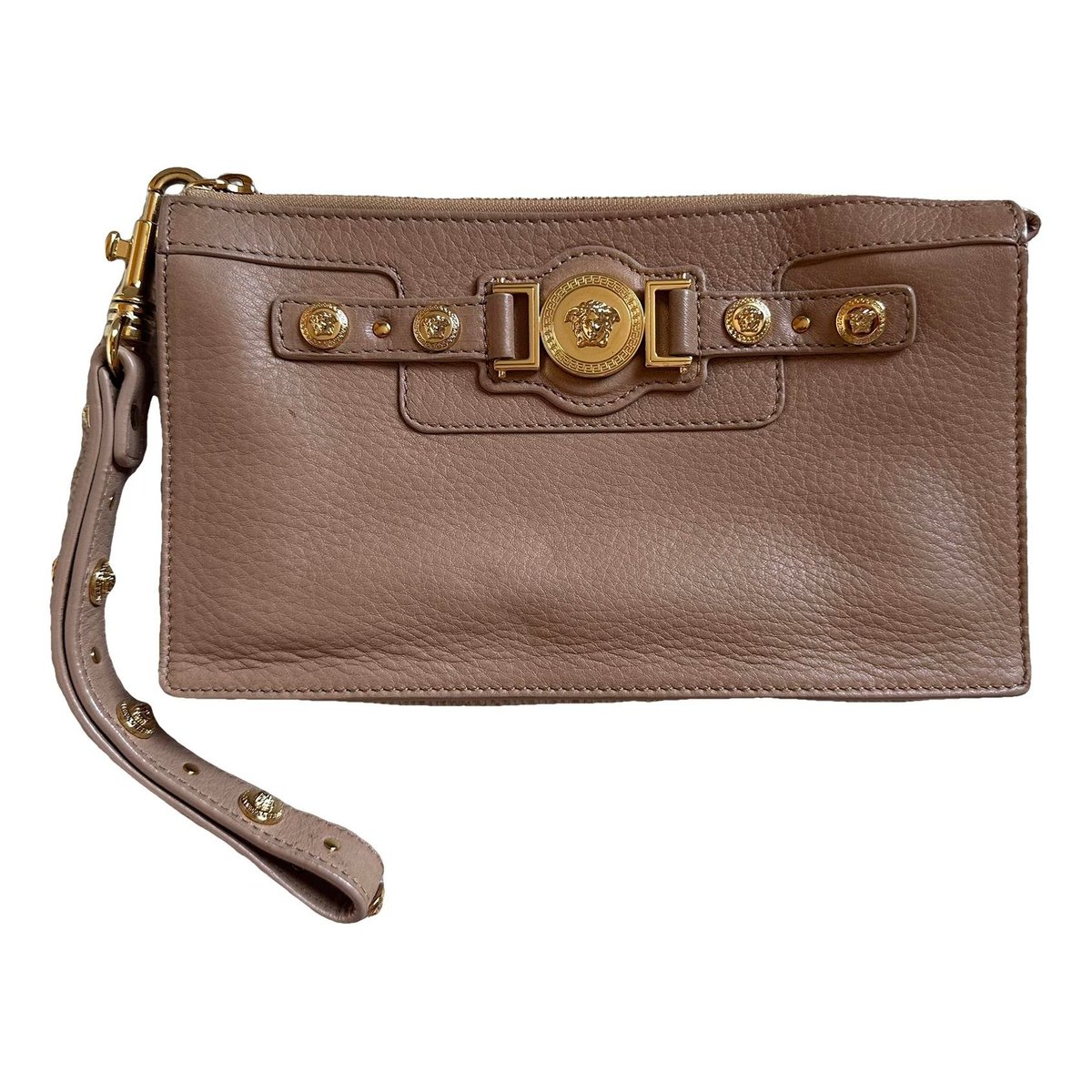 Leather clutch bag