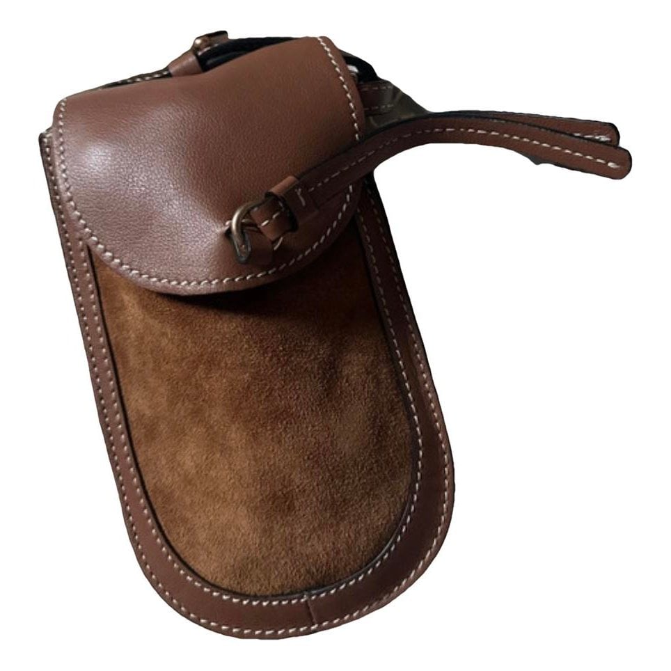 Leather clutch bag