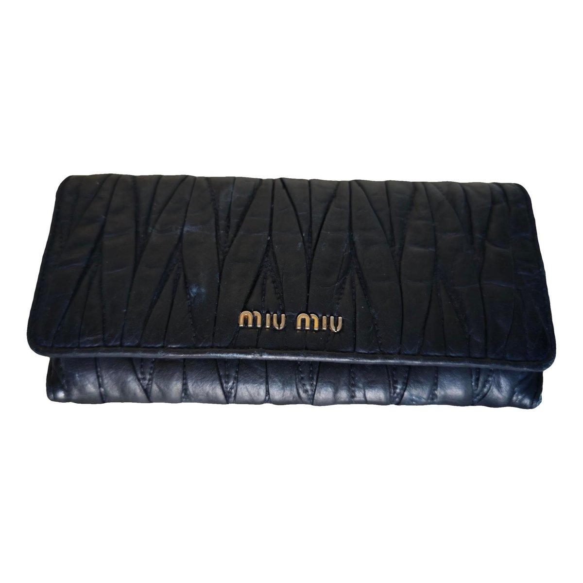 Matelassé leather clutch bag