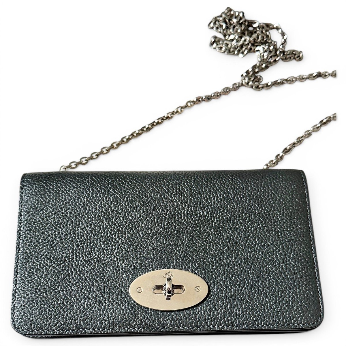 Leather clutch bag