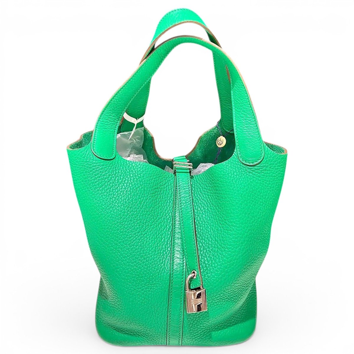 Picotin leather tote
