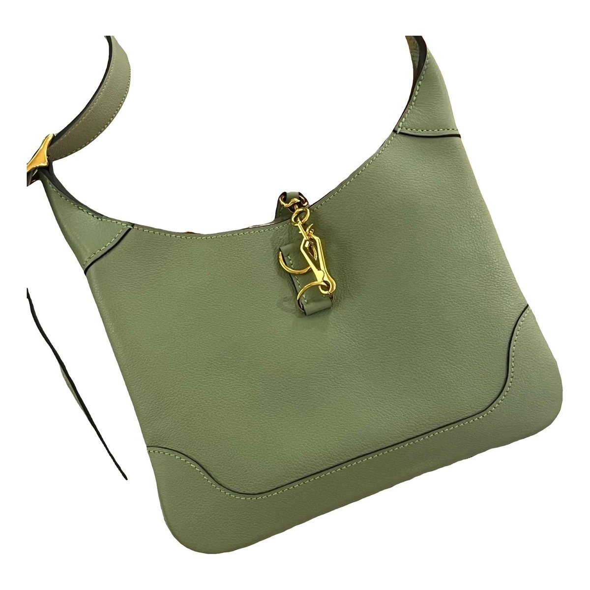 Trim leather handbag