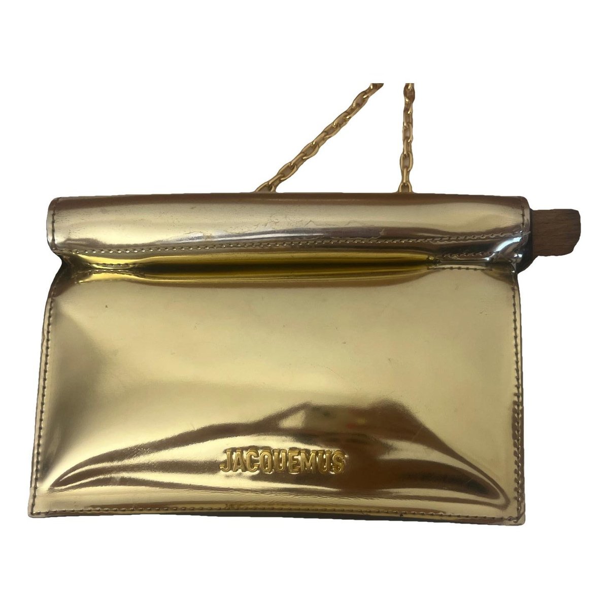 La Pochette Rond Carré leather clutch bag