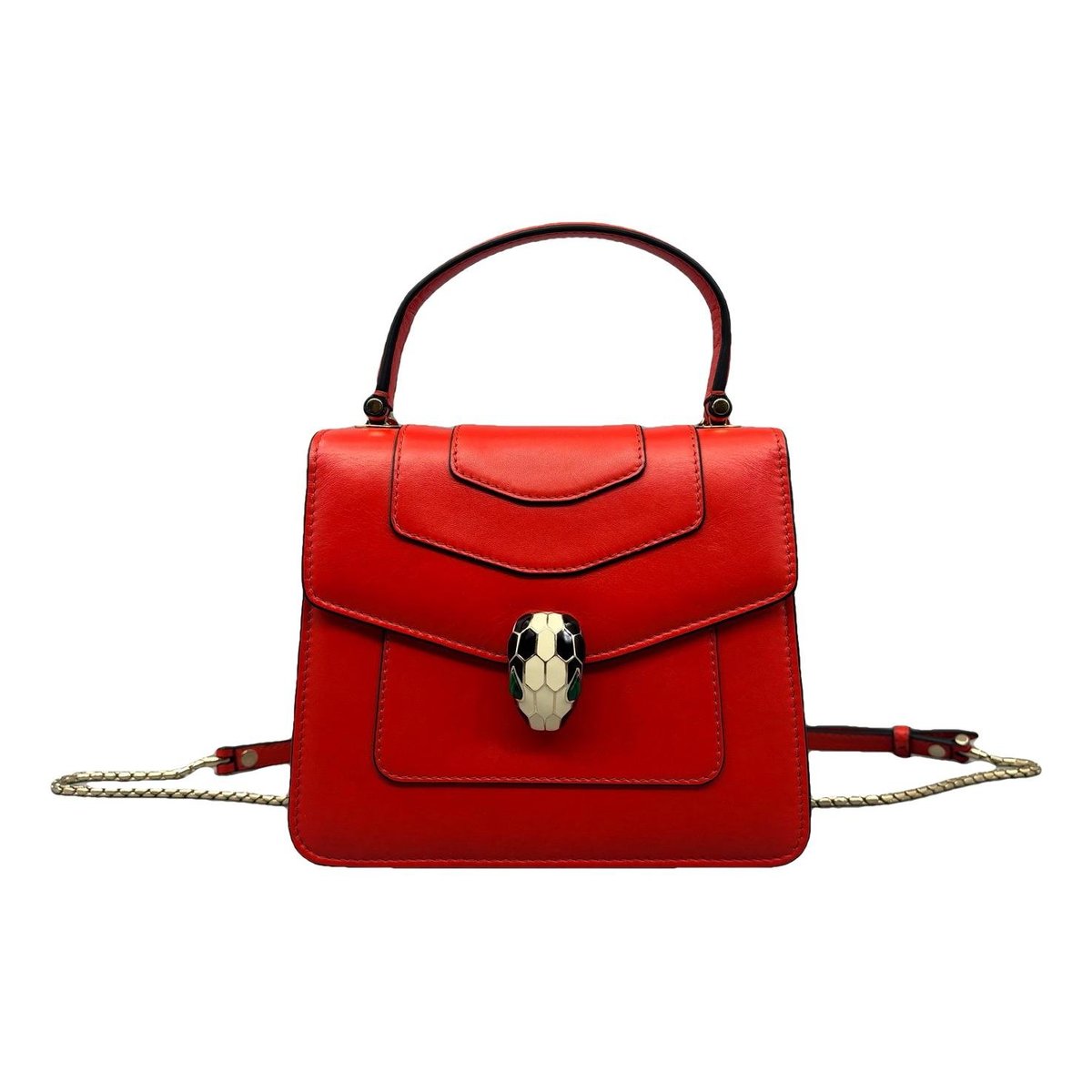 Serpenti leather handbag