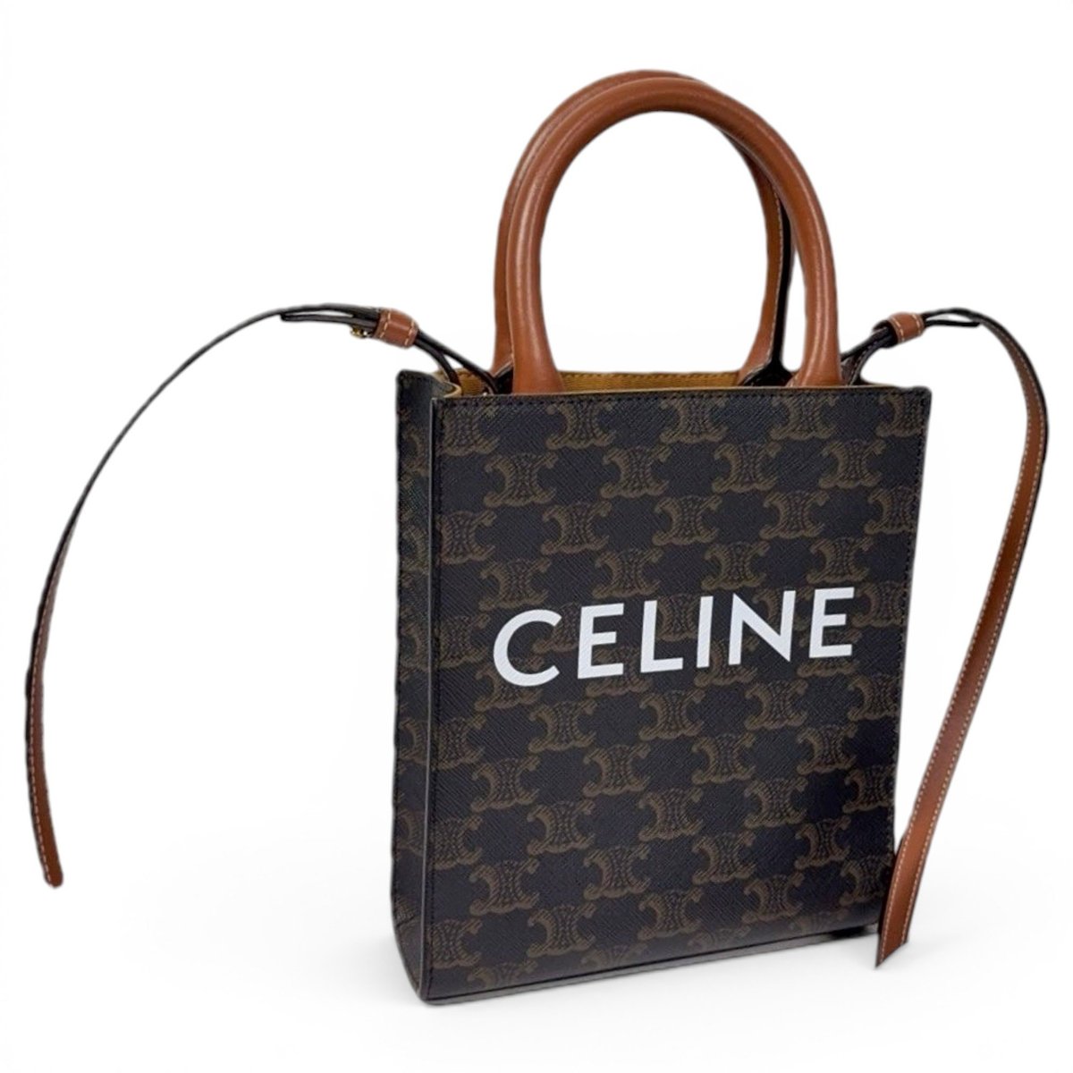 Cabas Vertical leather handbag