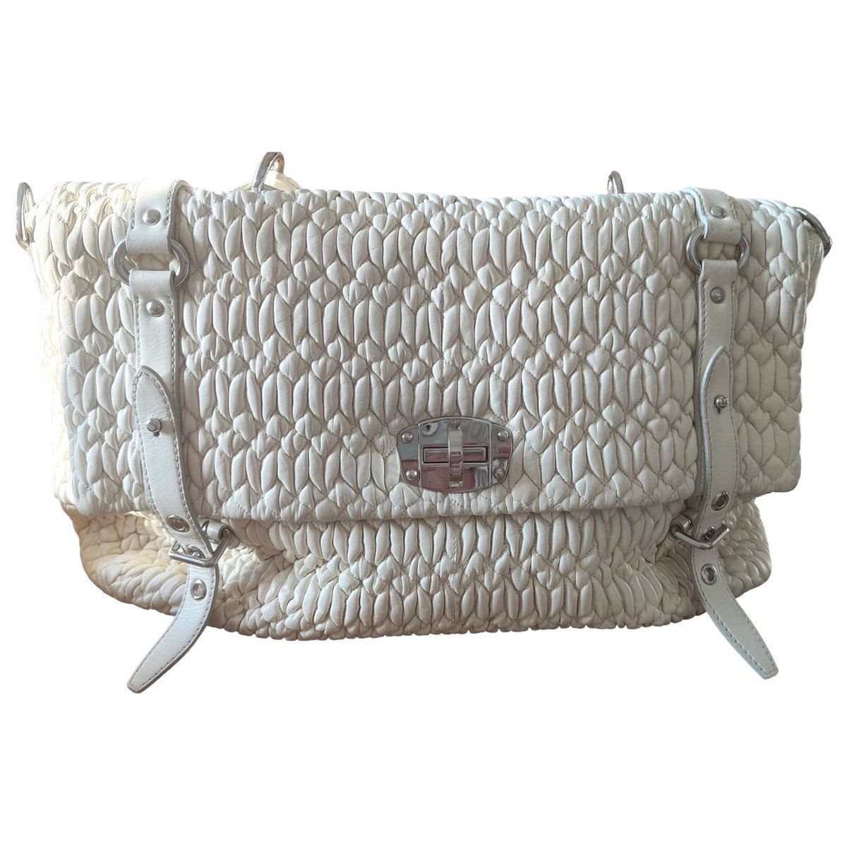 Matelassé leather handbag