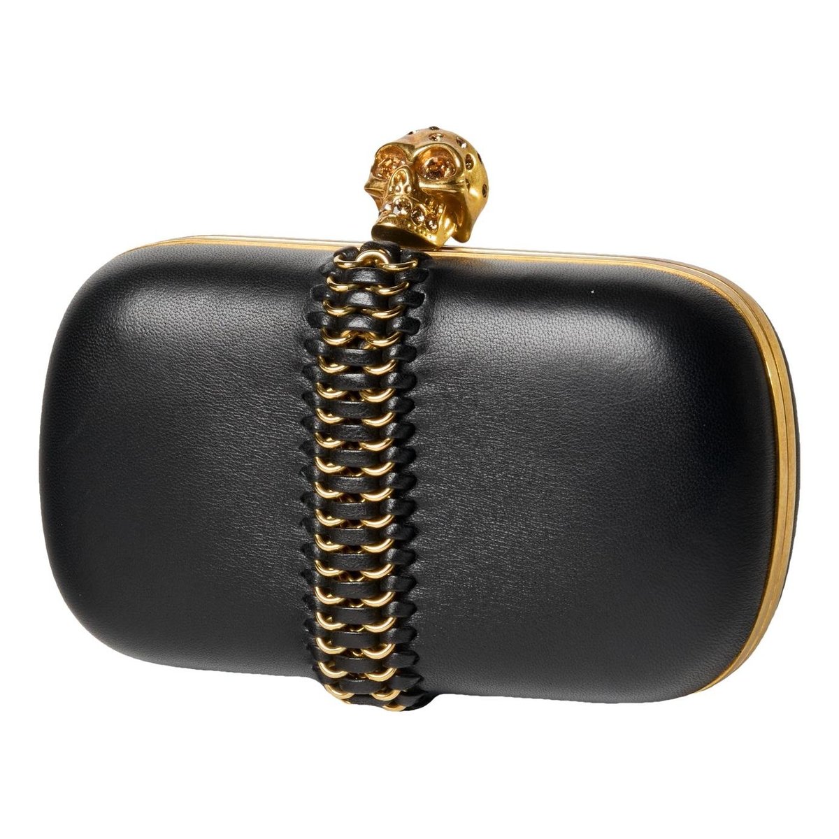 Skull leather handbag