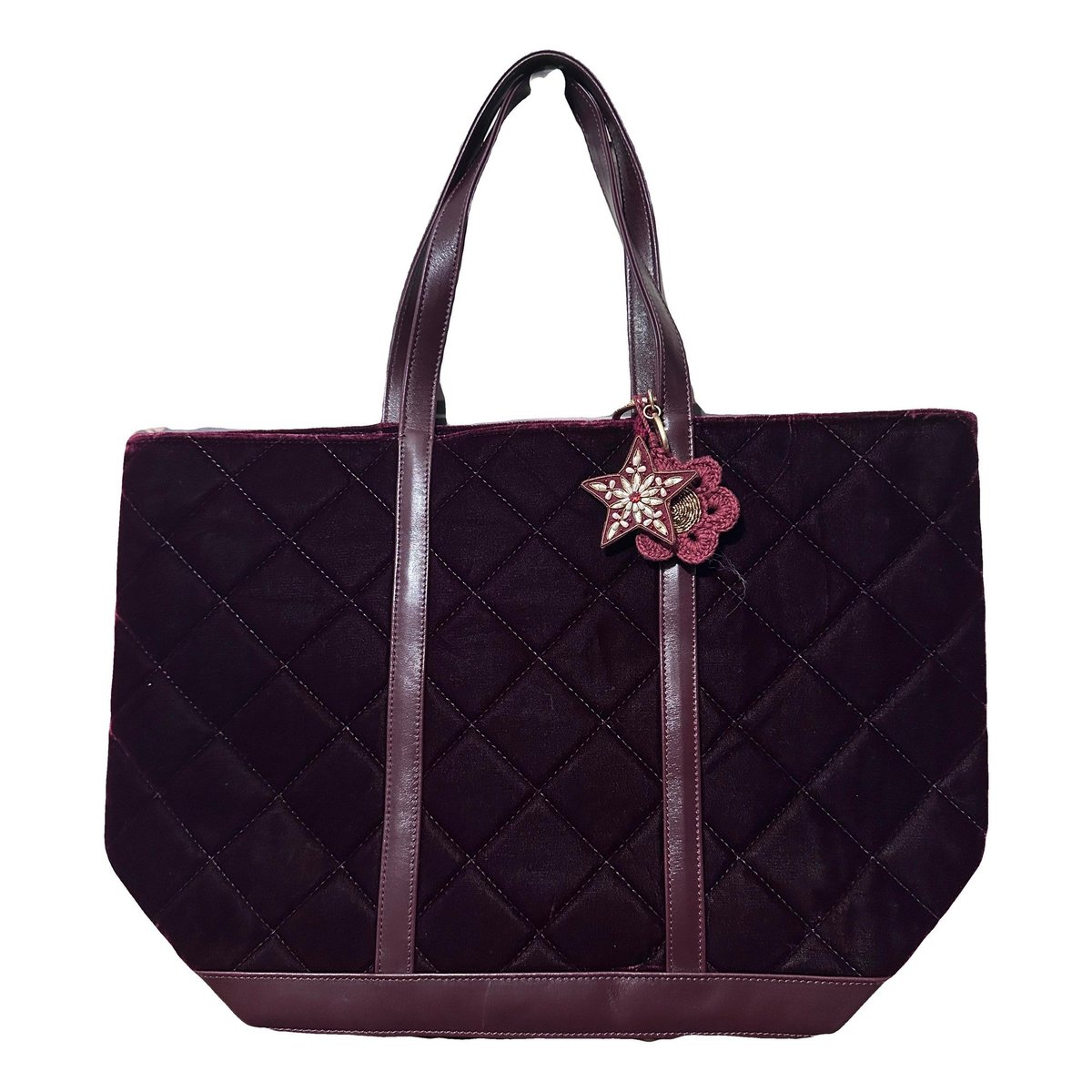 Cabas velvet handbag