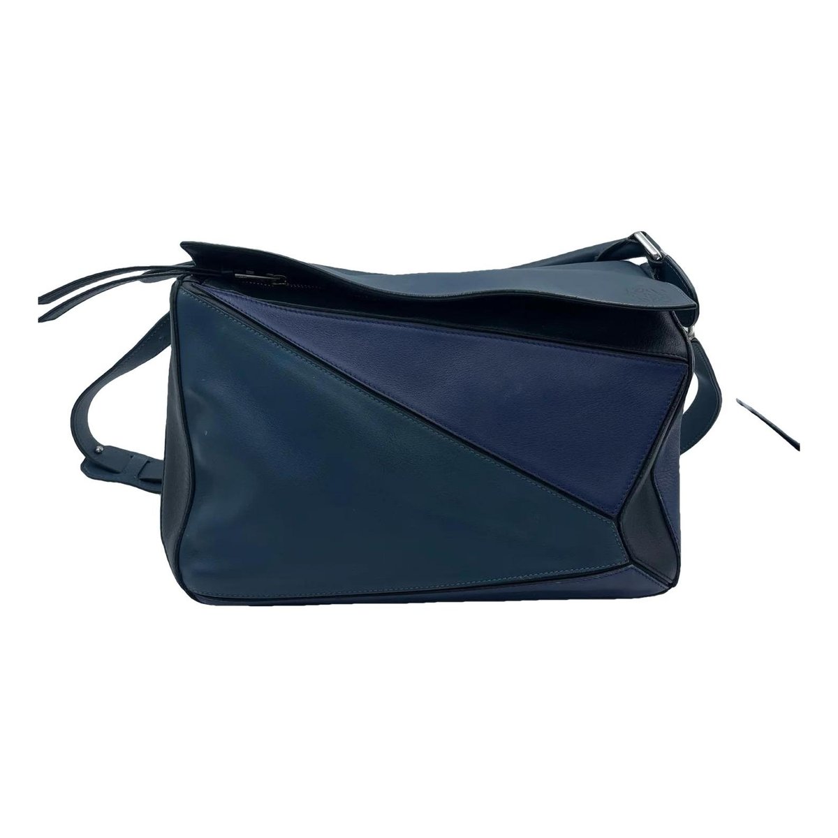 Puzzle leather handbag