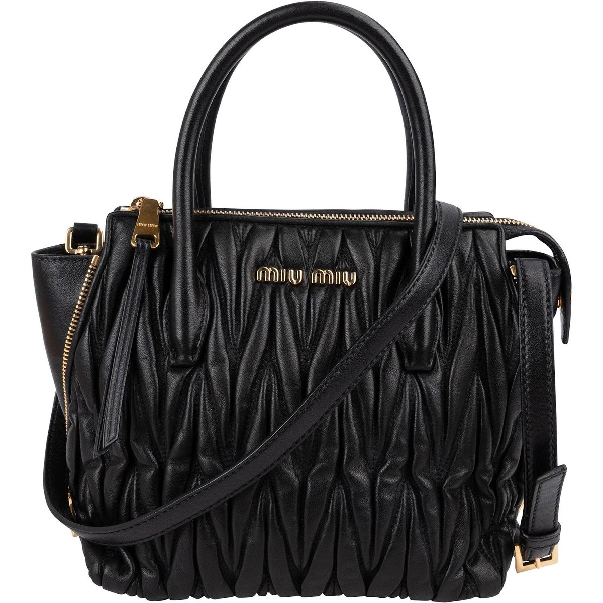 Matelassé leather handbag