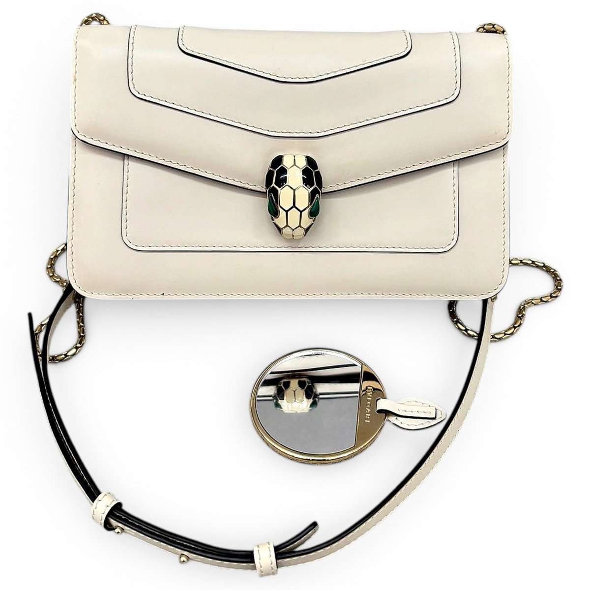 Serpenti leather handbag