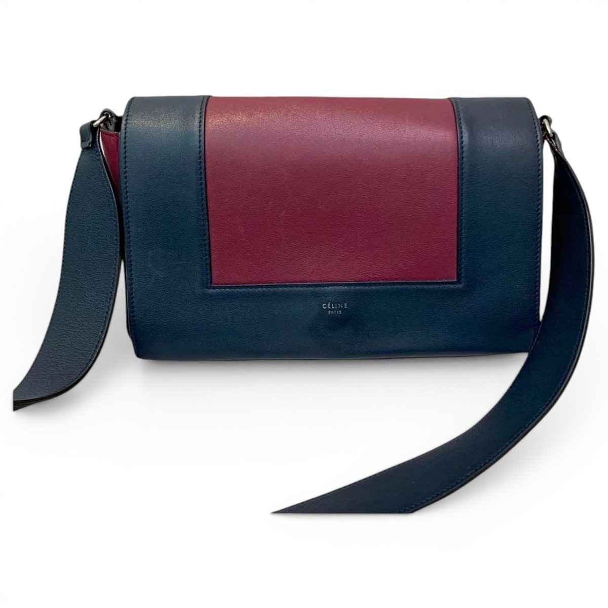 Frame leather handbag