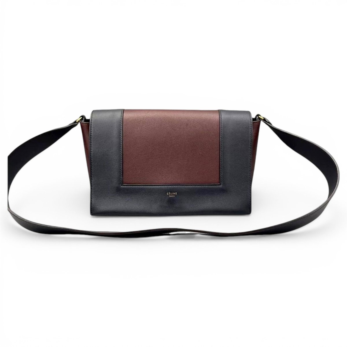 Frame leather handbag