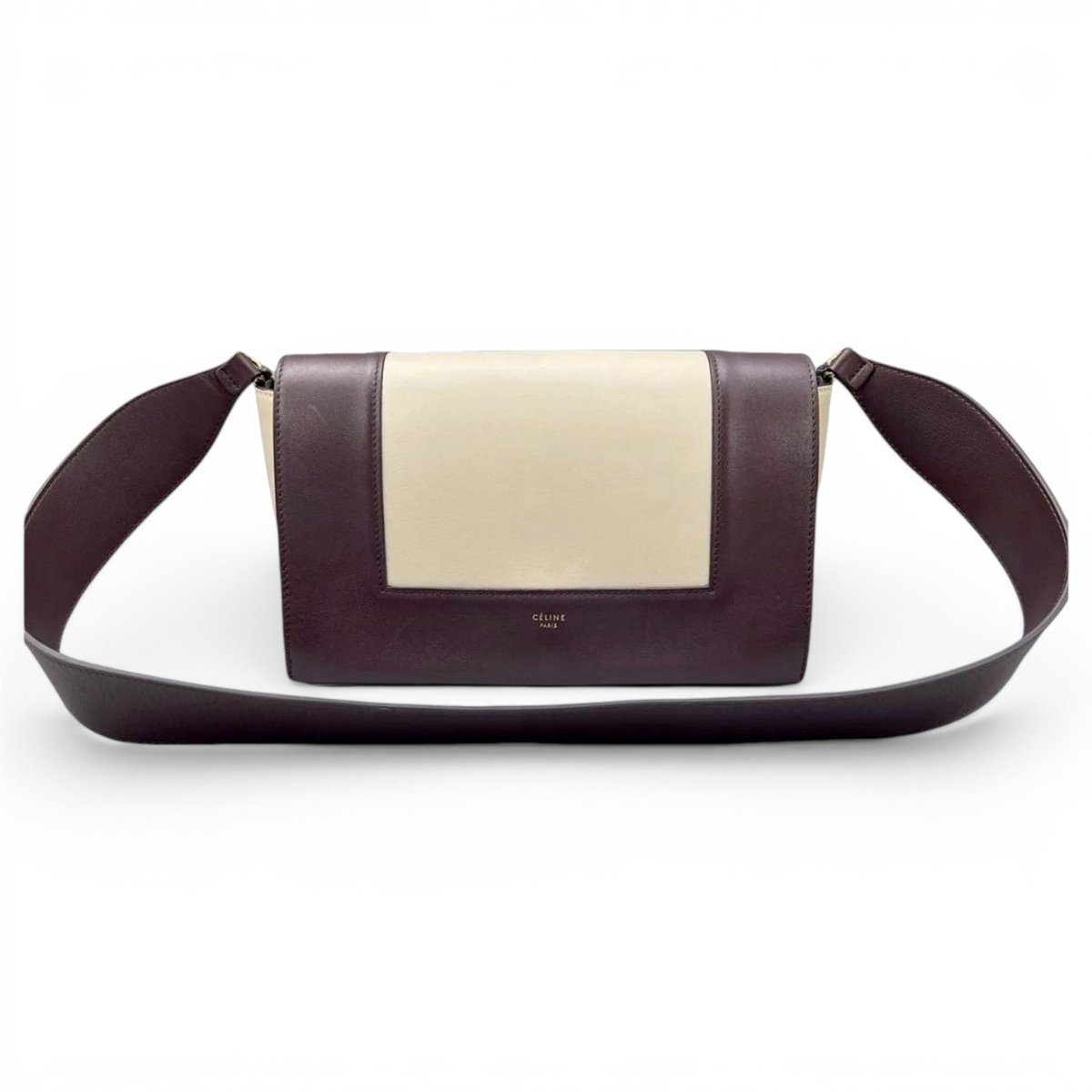 Frame leather handbag