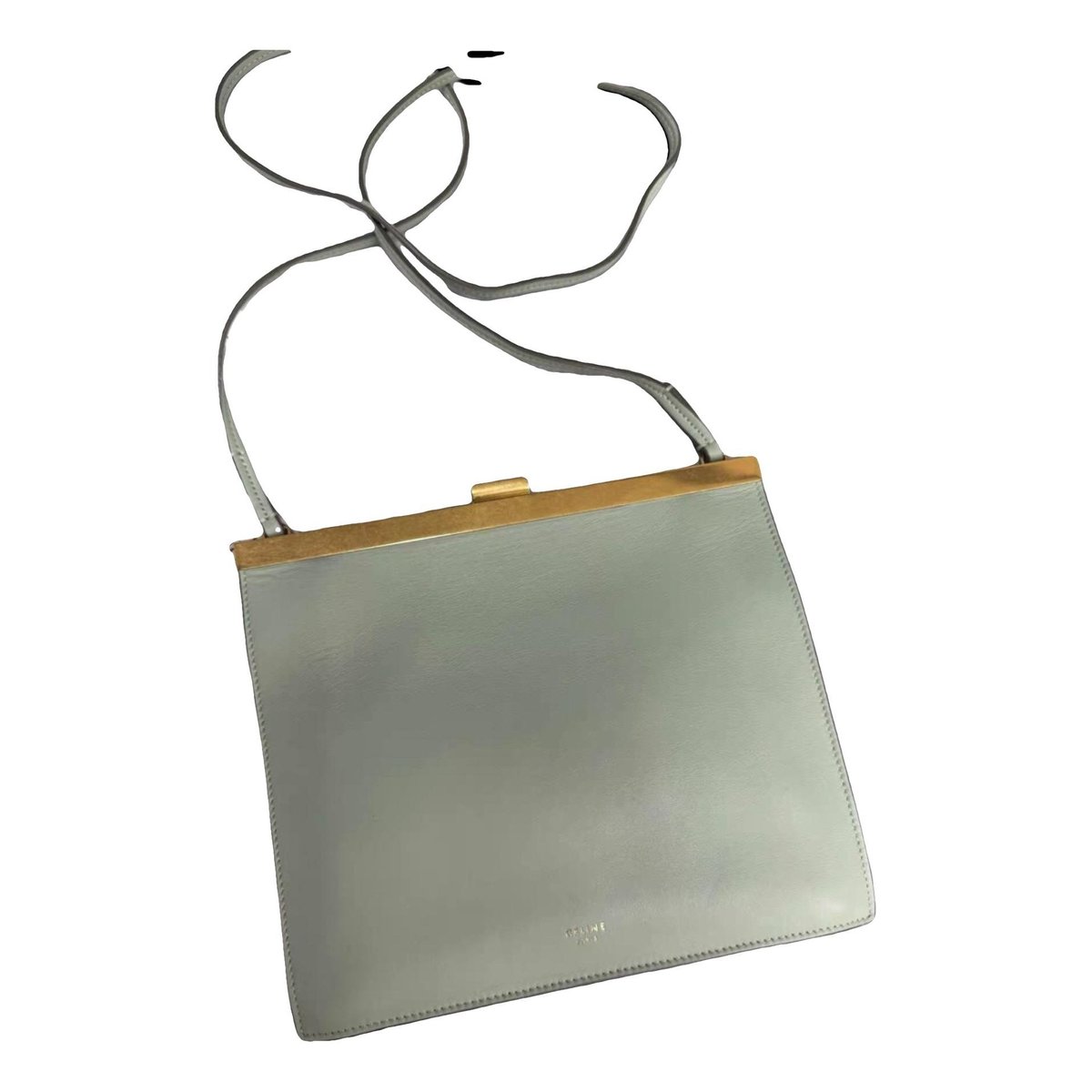 Clasp leather crossbody bag