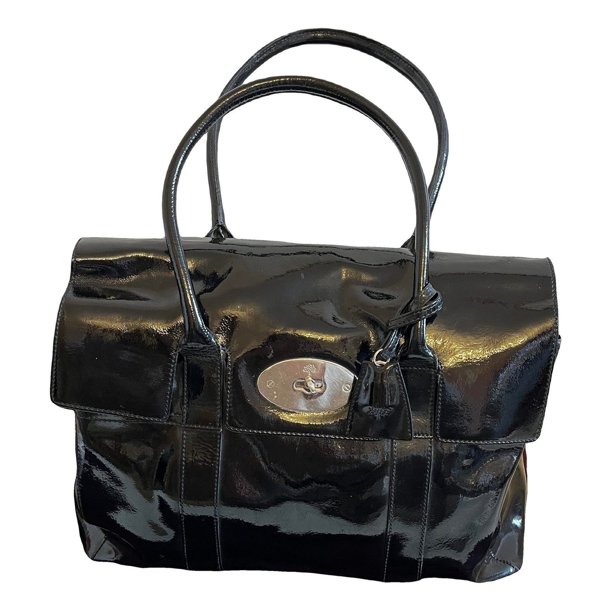 Bayswater patent leather handbag