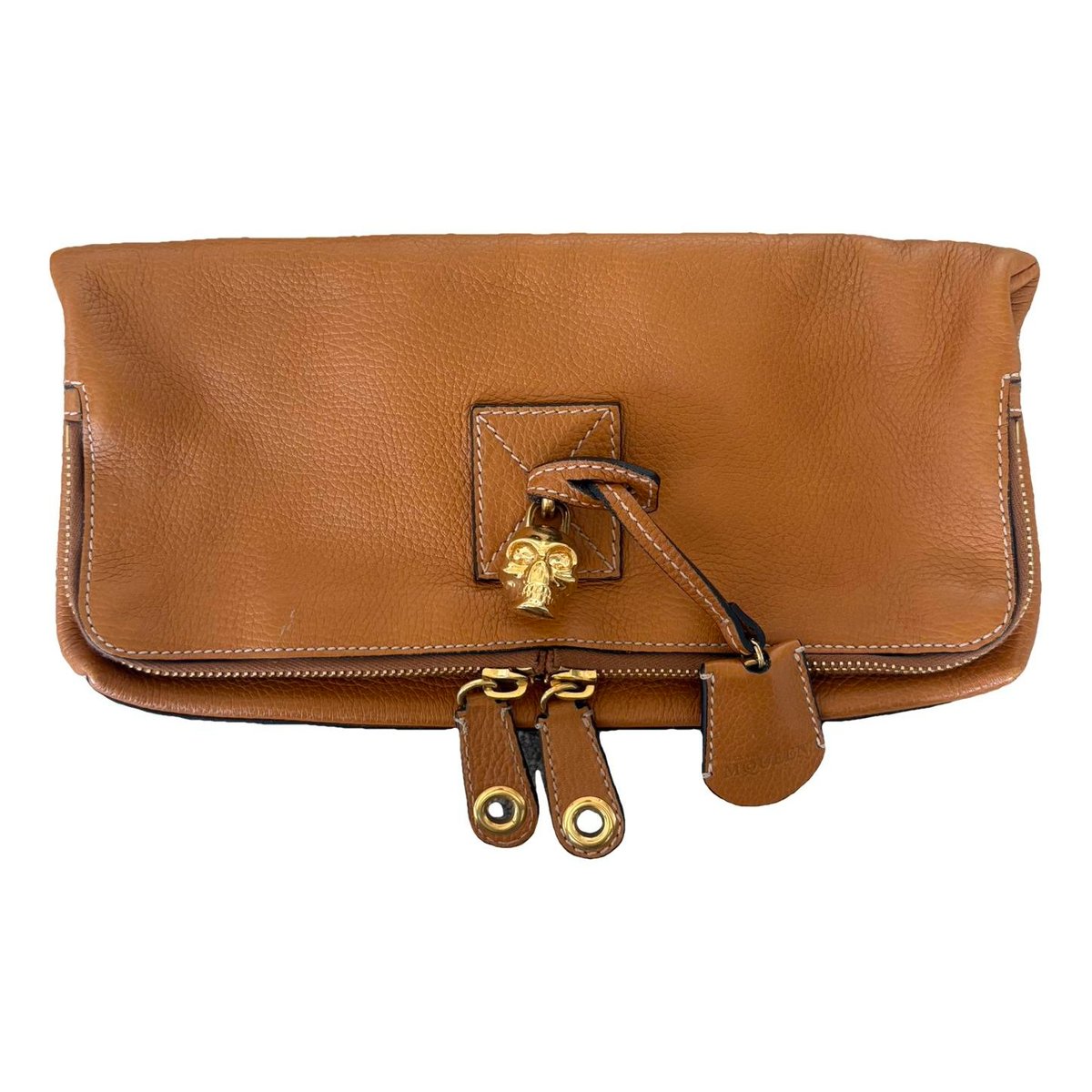 Leather clutch bag