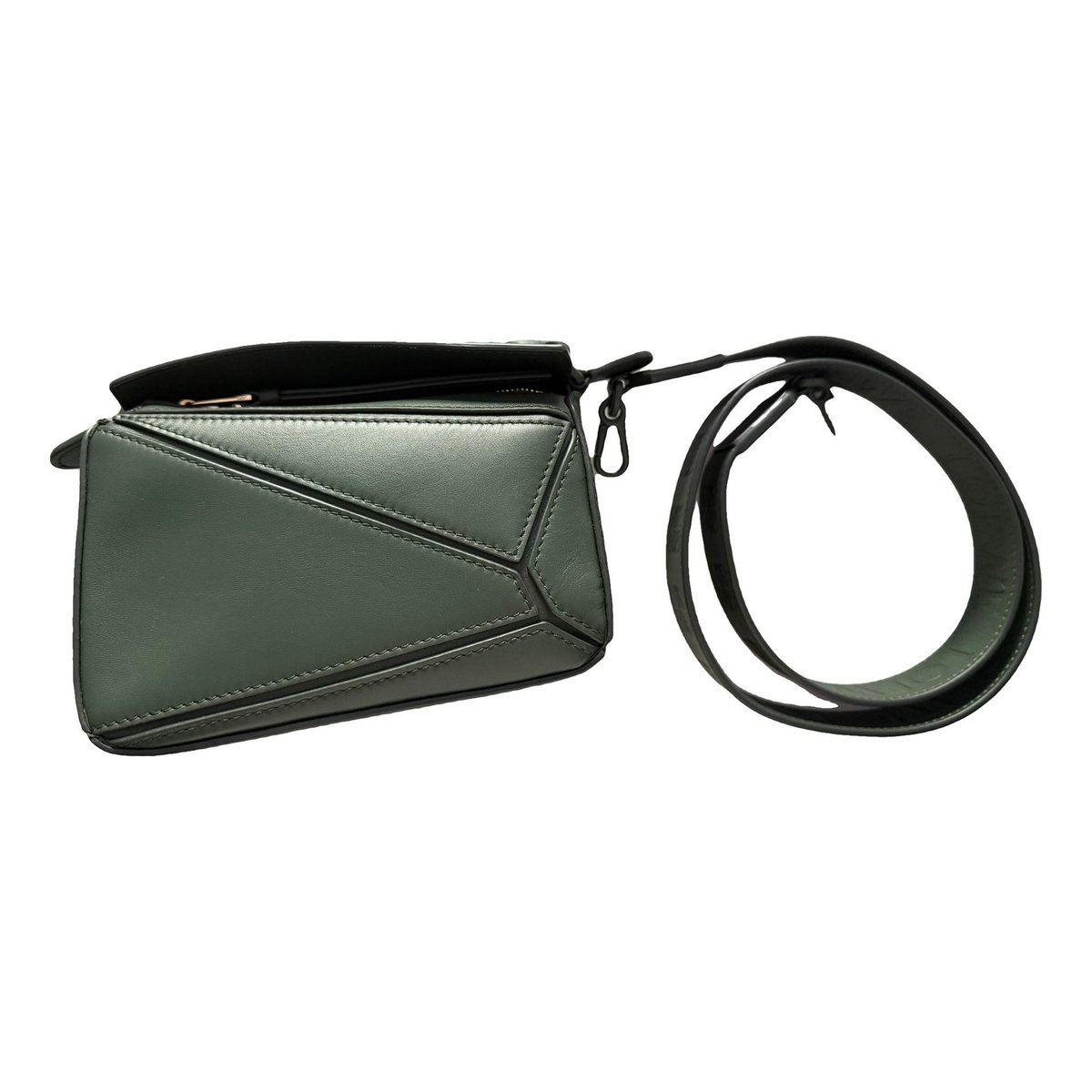 Puzzle leather handbag