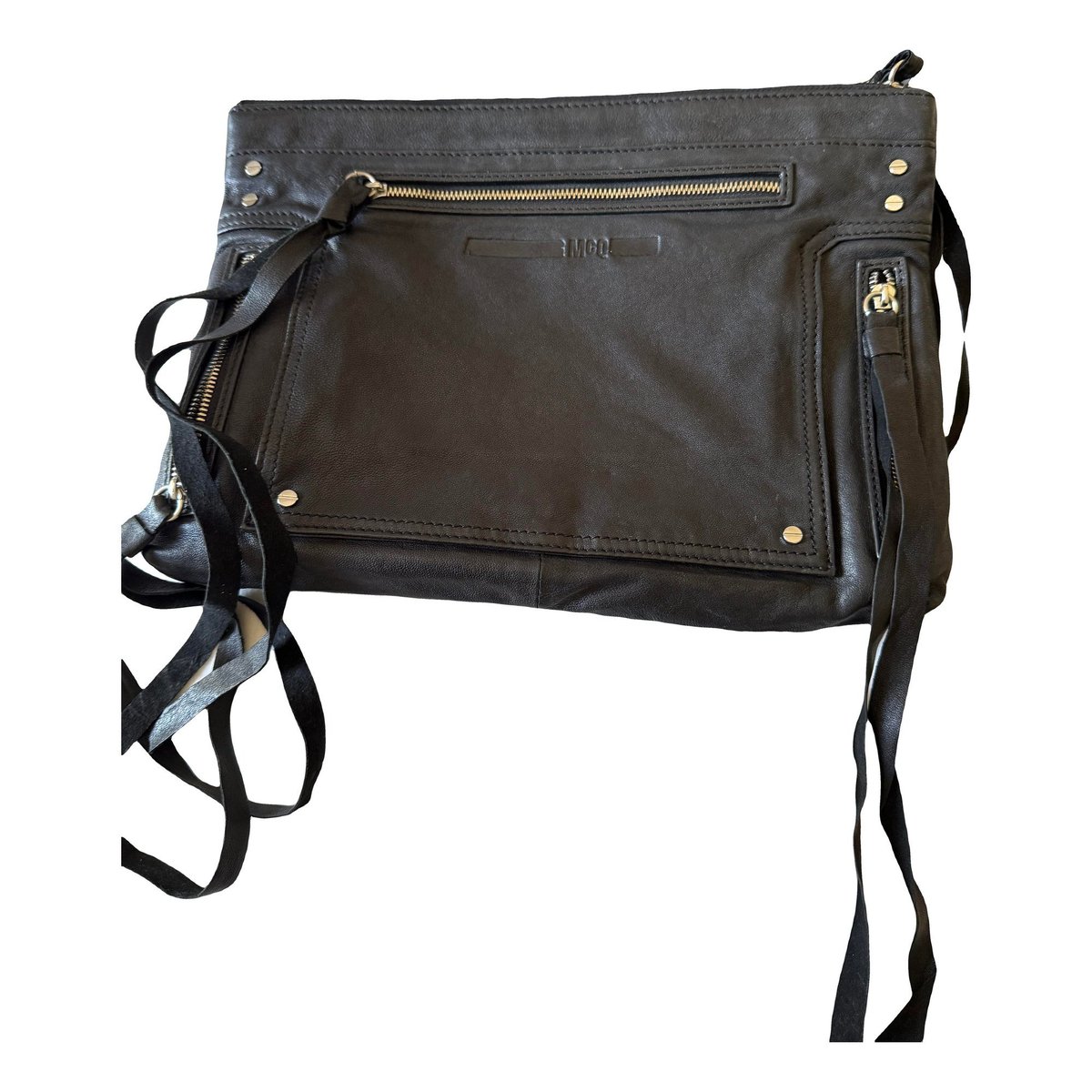 Leather clutch bag