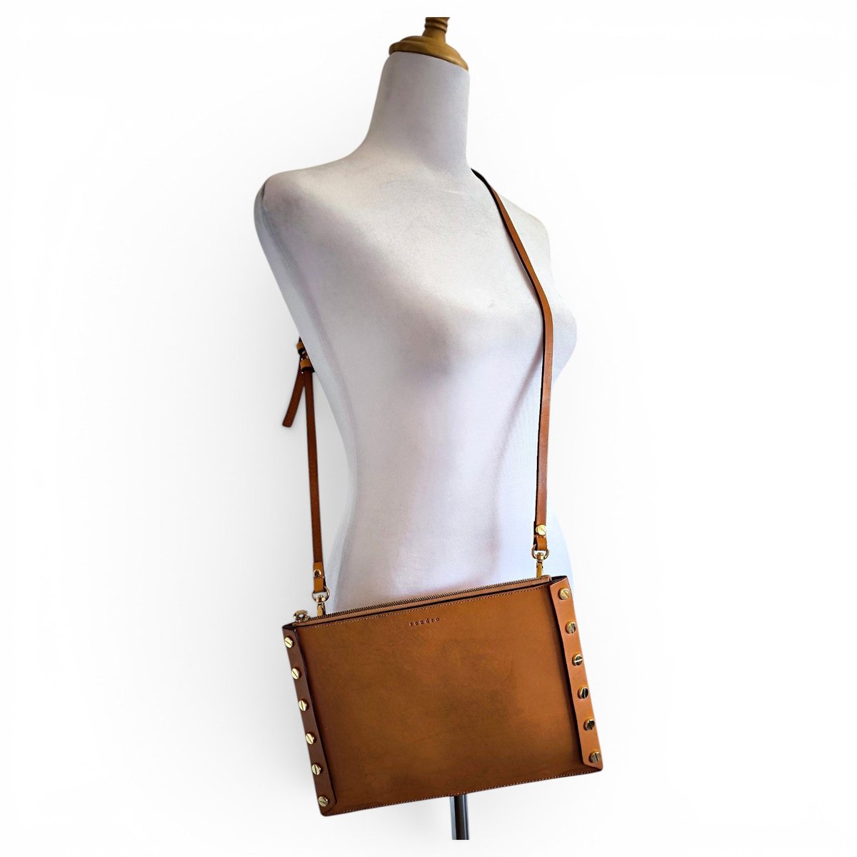 Addict leather clutch bag