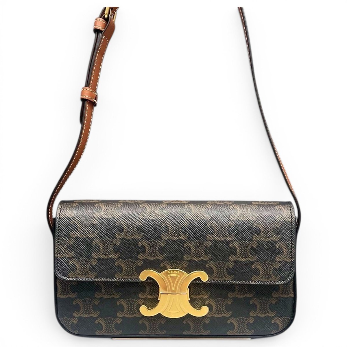 Triomphe Long leather handbag