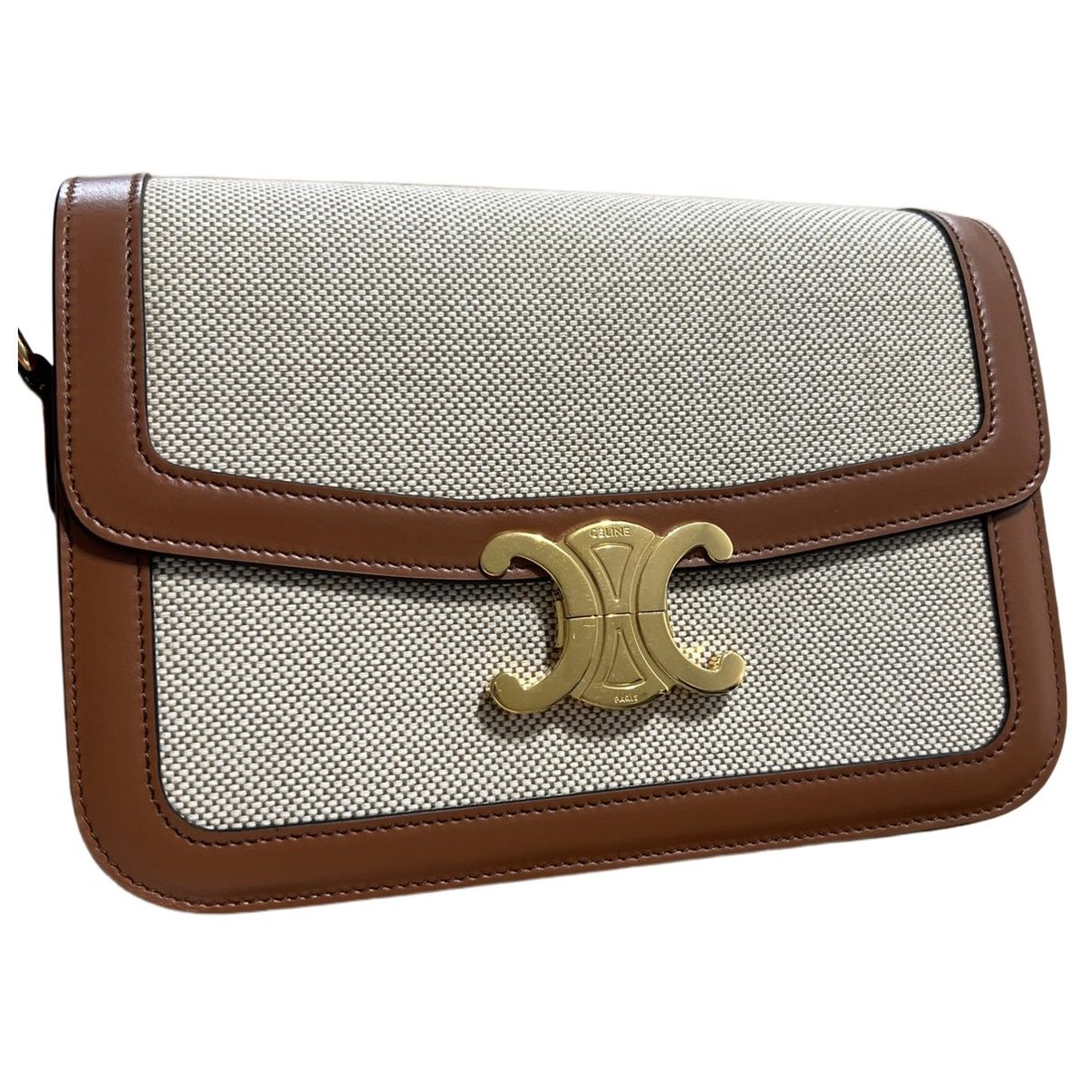 Triomphe leather handbag
