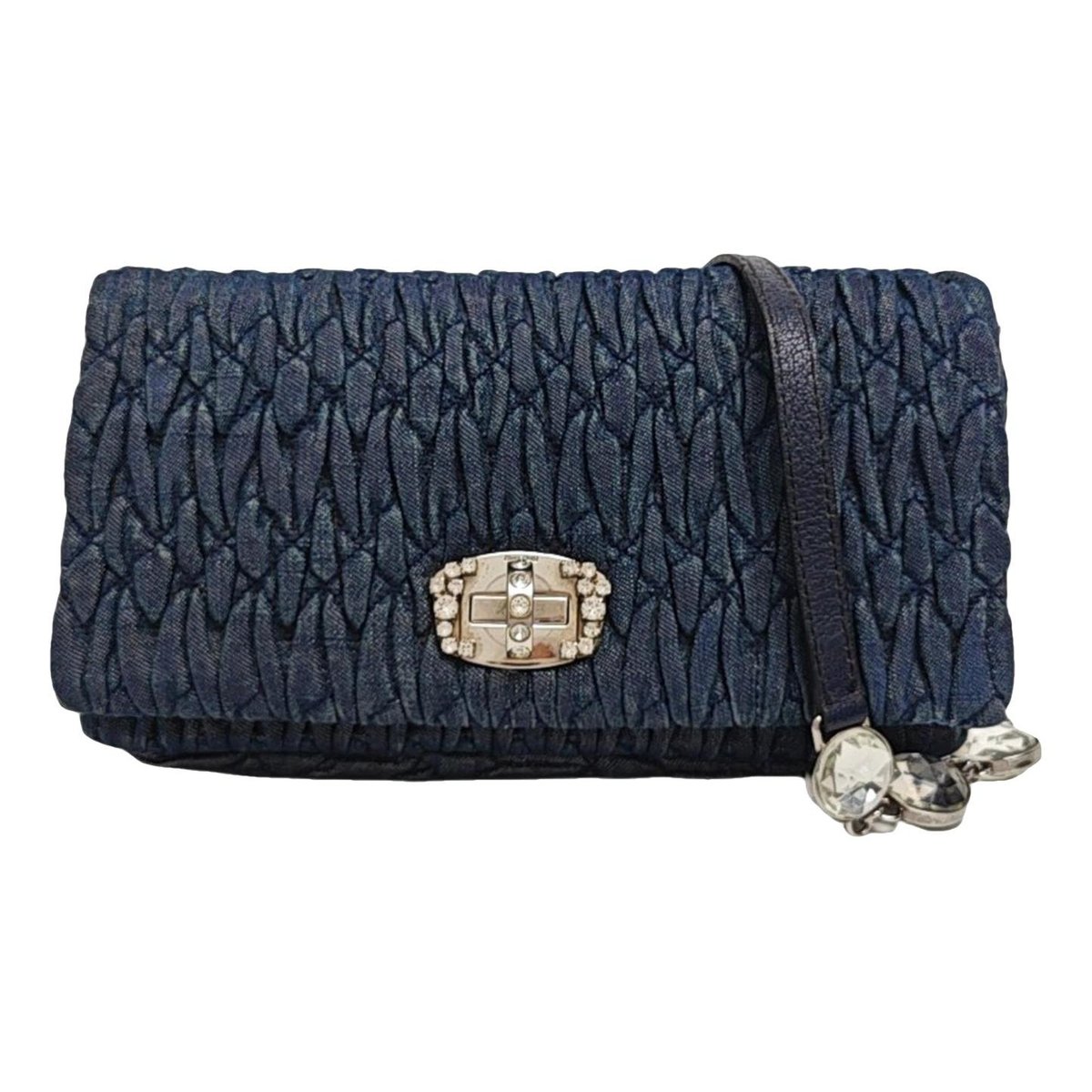 Miu Crystal cloth handbag