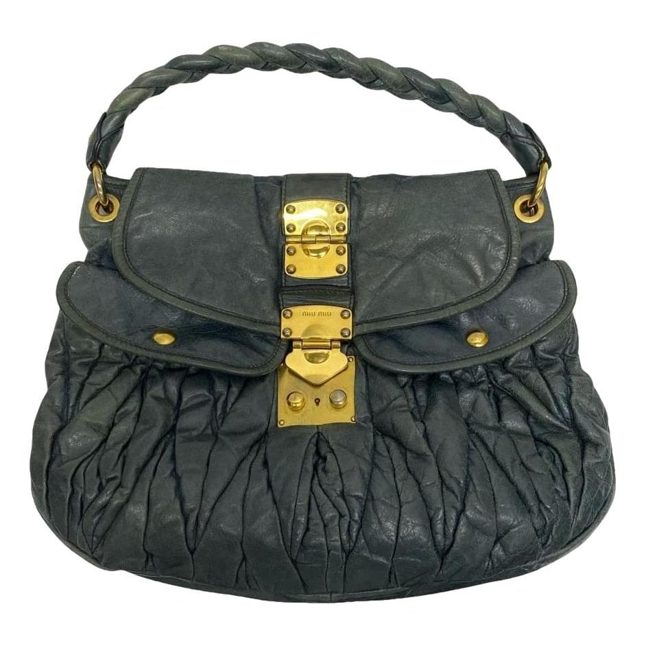 Coffer leather handbag