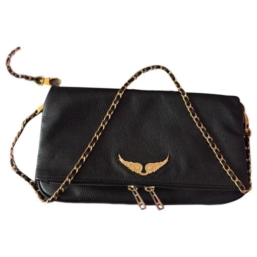 Rock leather clutch bag