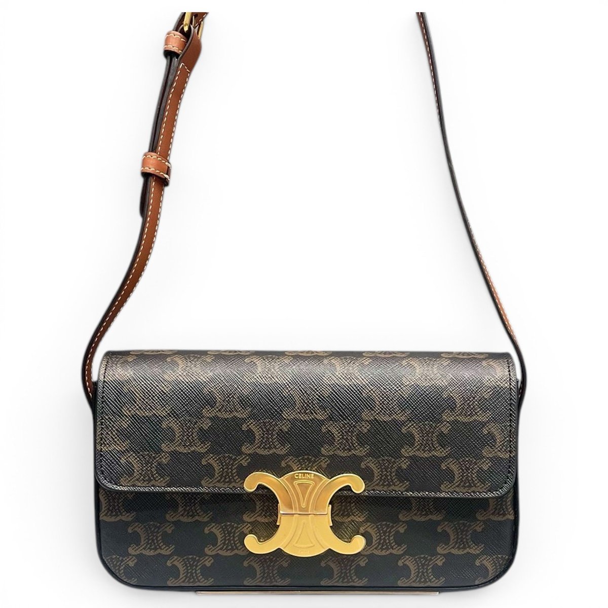 Triomphe Long leather handbag