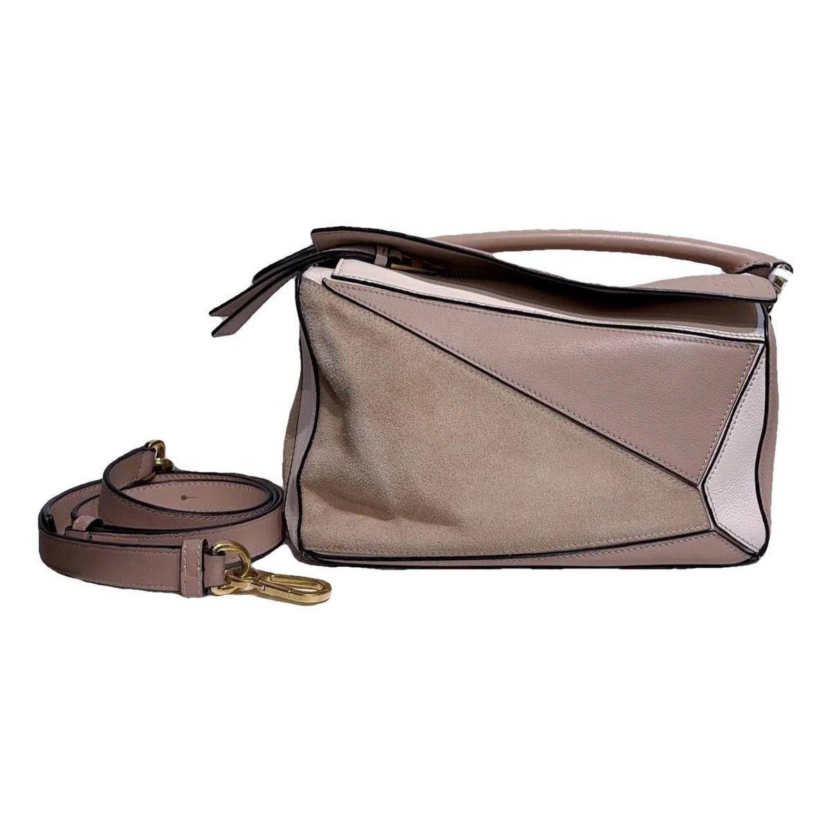 Puzzle leather handbag