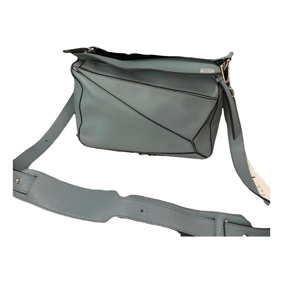 Puzzle leather handbag