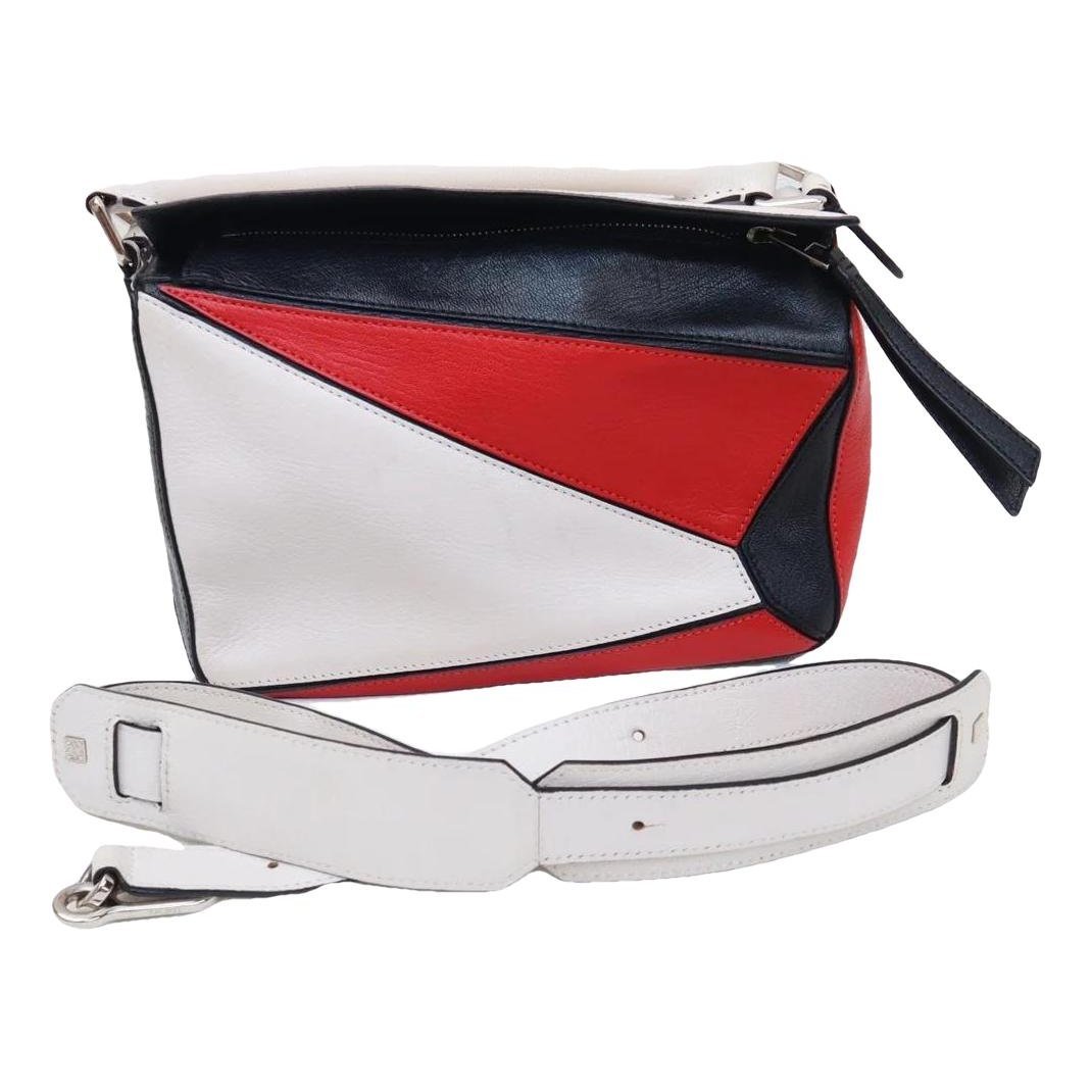 Puzzle leather handbag
