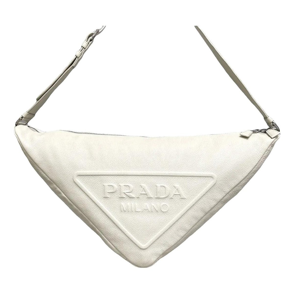 Triangle leather handbag