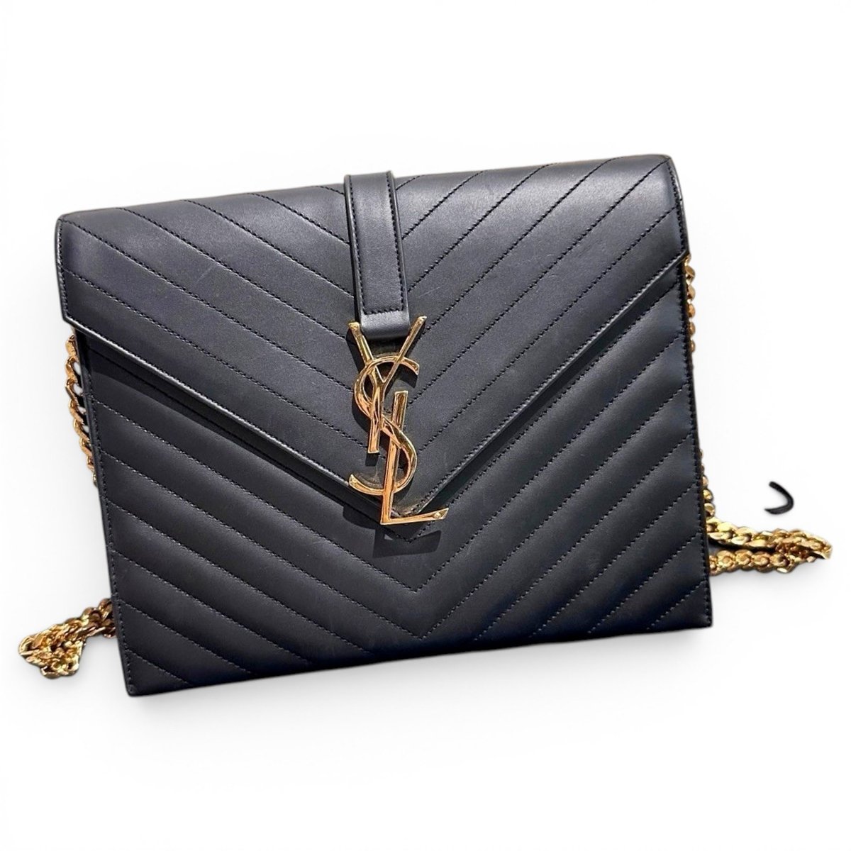 Envelope leather handbag