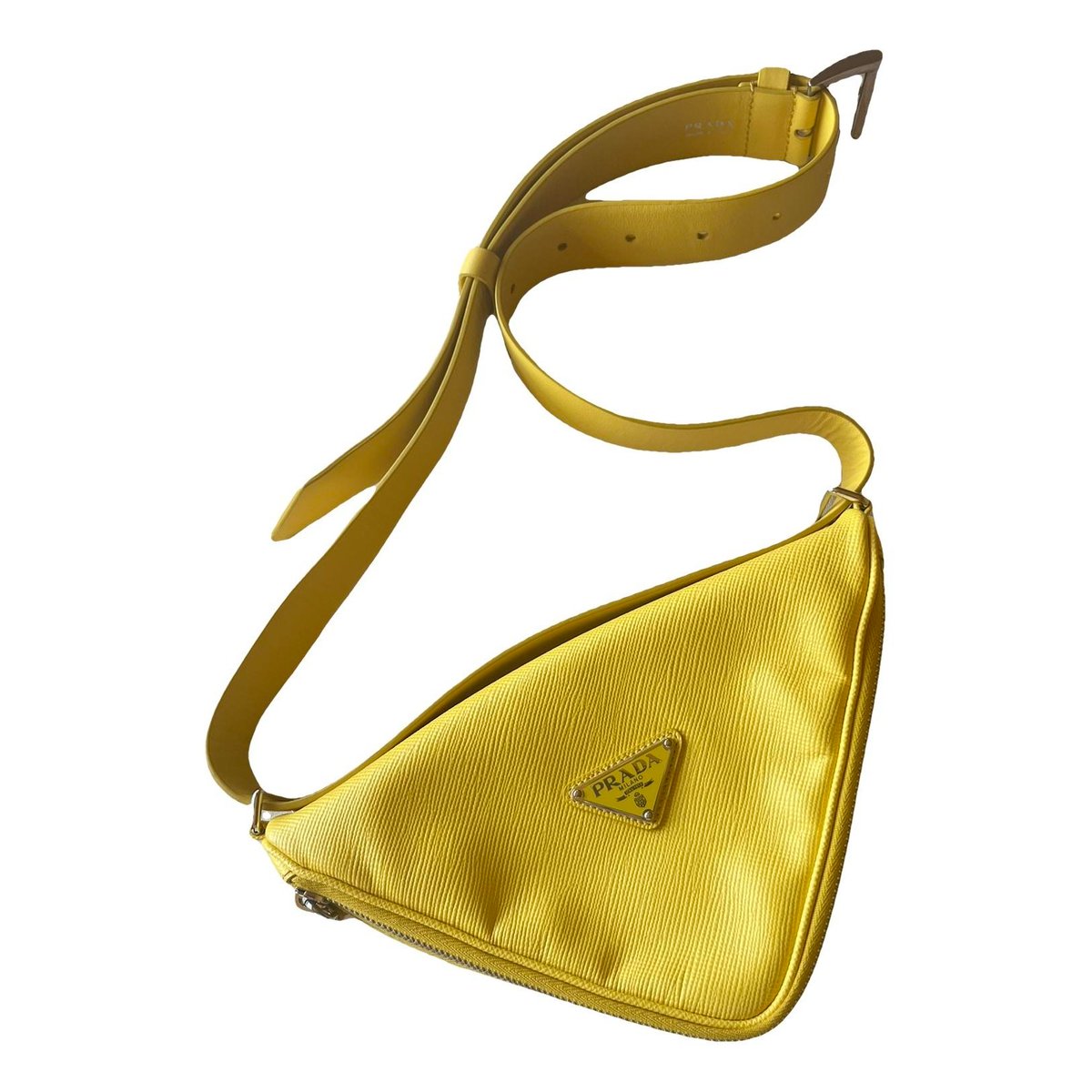 Triangle leather handbag
