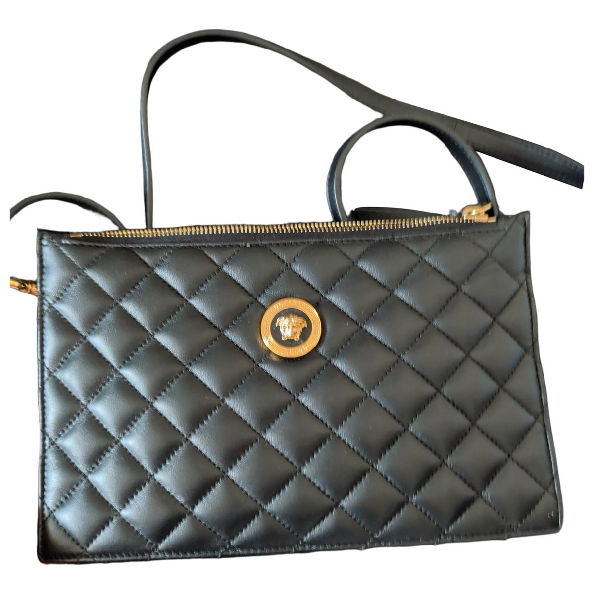 Leather clutch bag