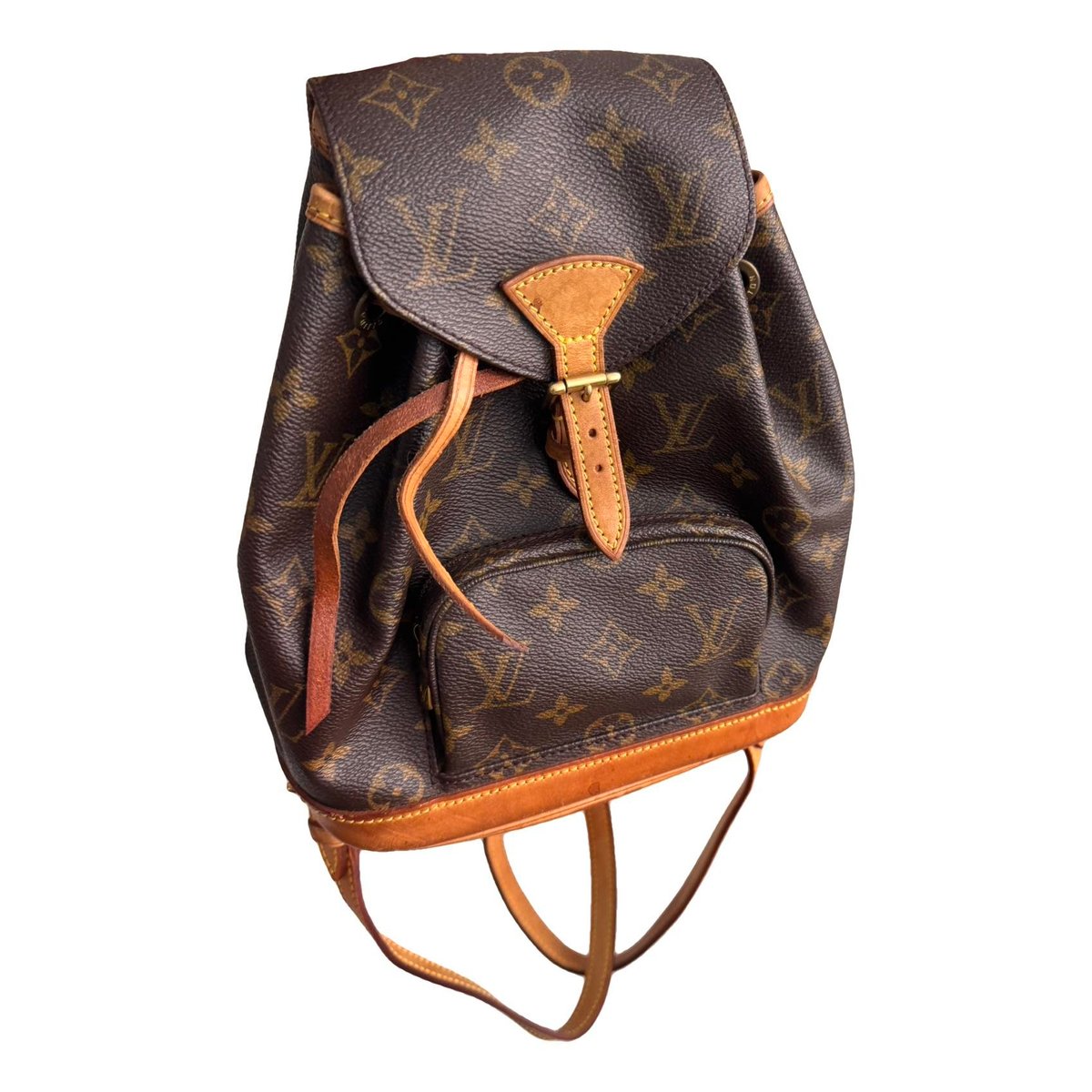 Montsouris Vintage leather backpack
