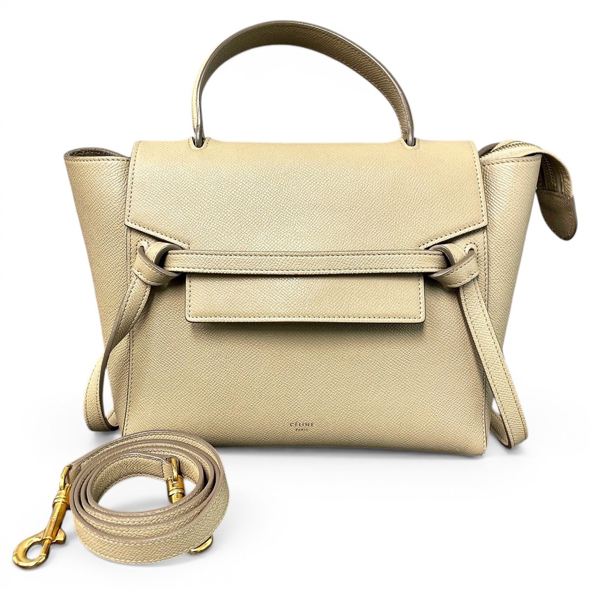 Belt leather handbag