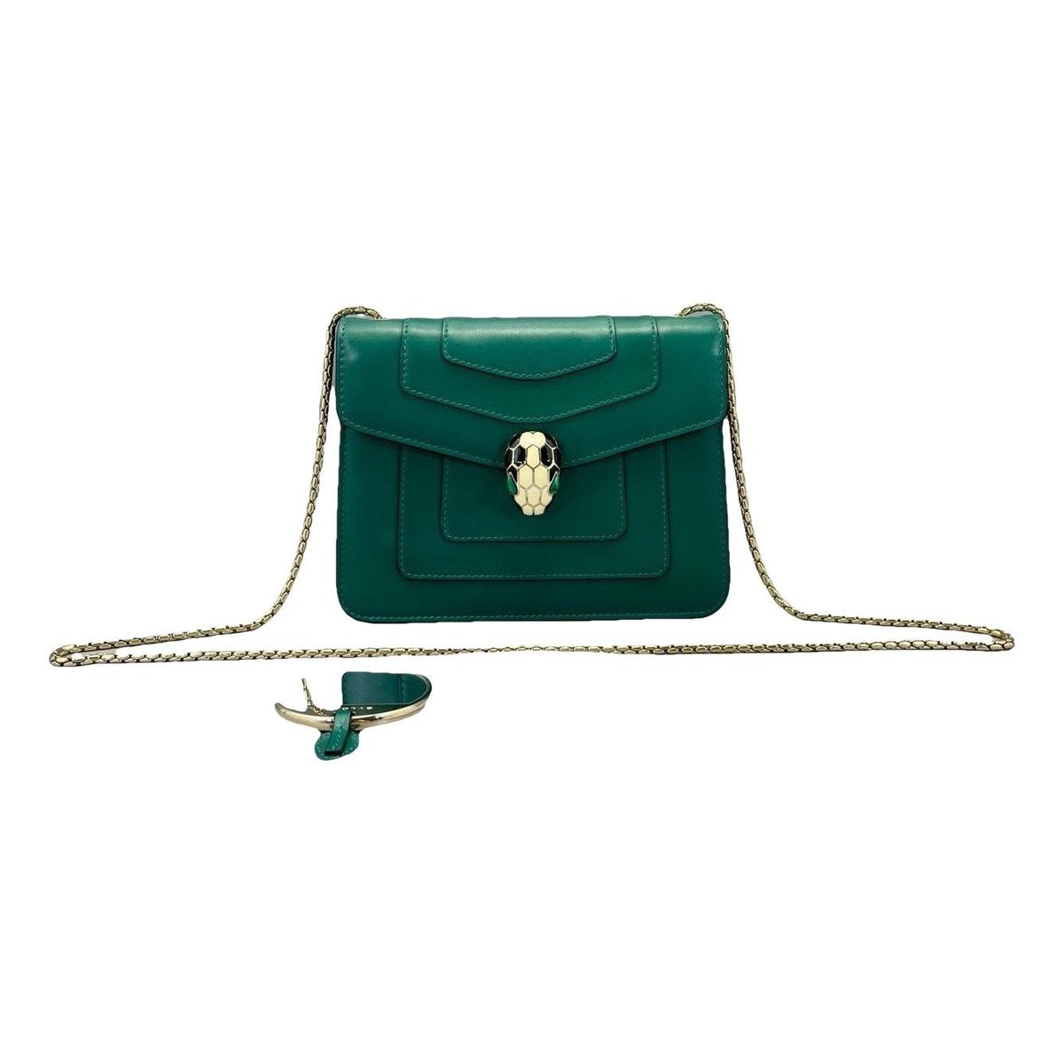 Serpenti leather handbag