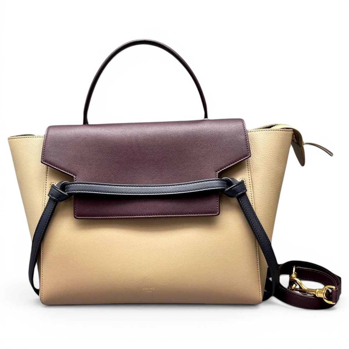 Belt leather handbag