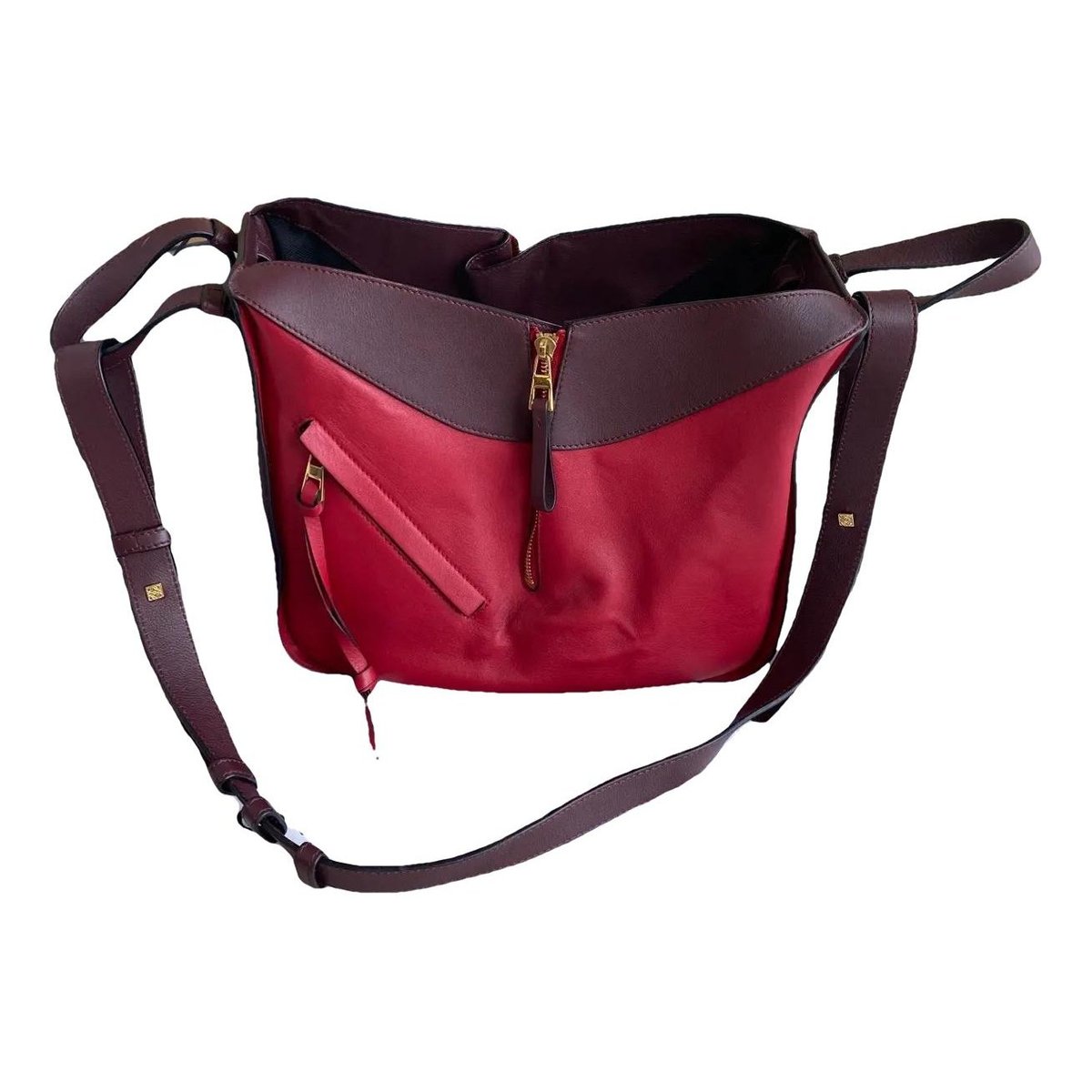 Hammock leather crossbody bag