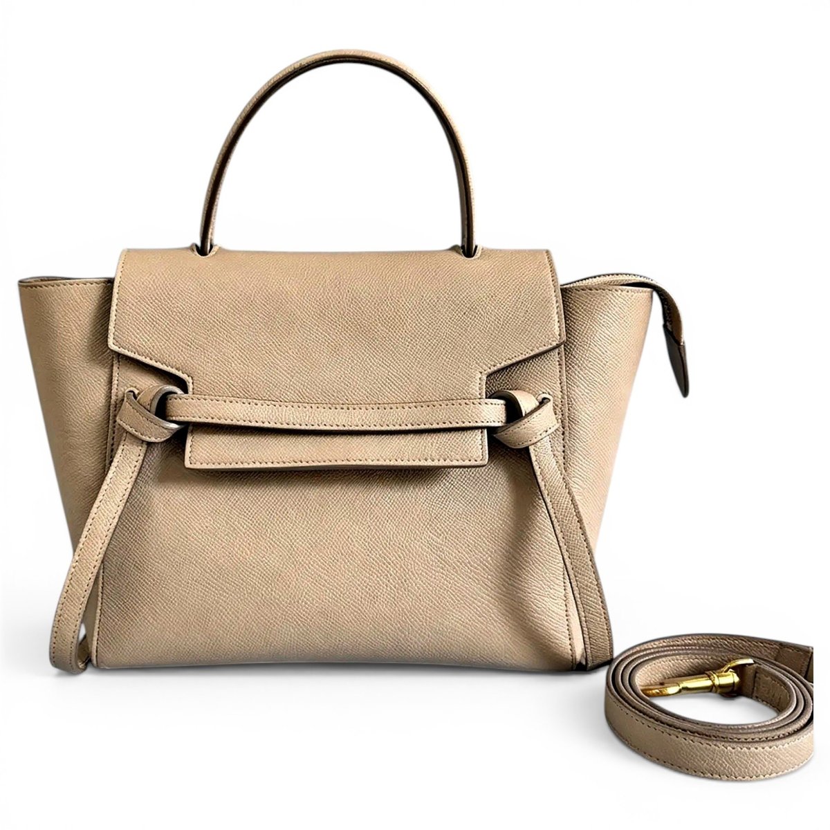 Belt leather crossbody bag