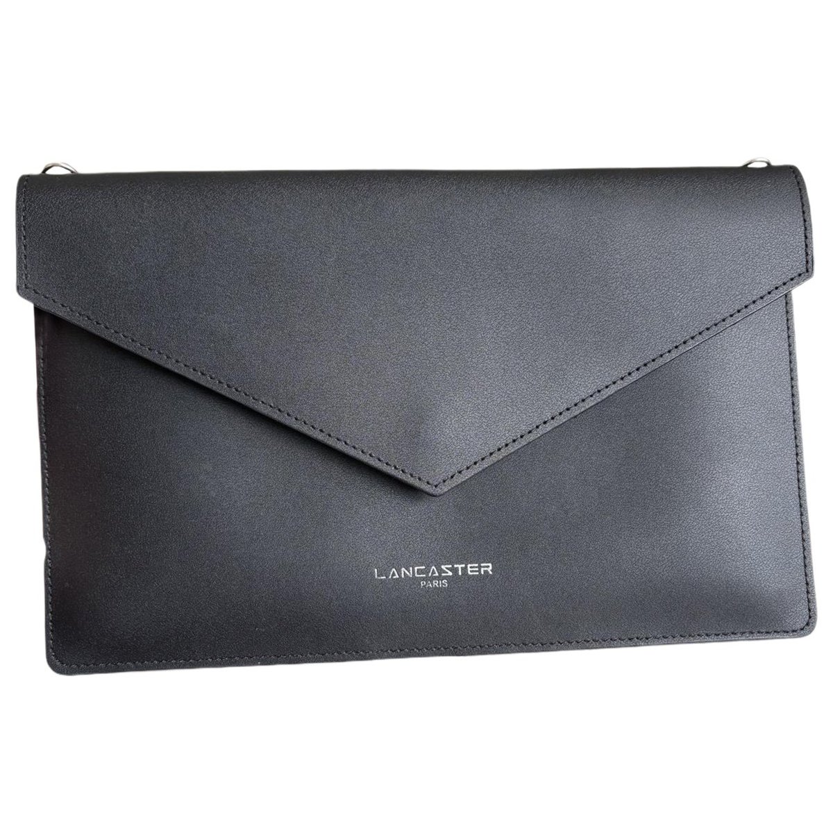 Leather clutch bag