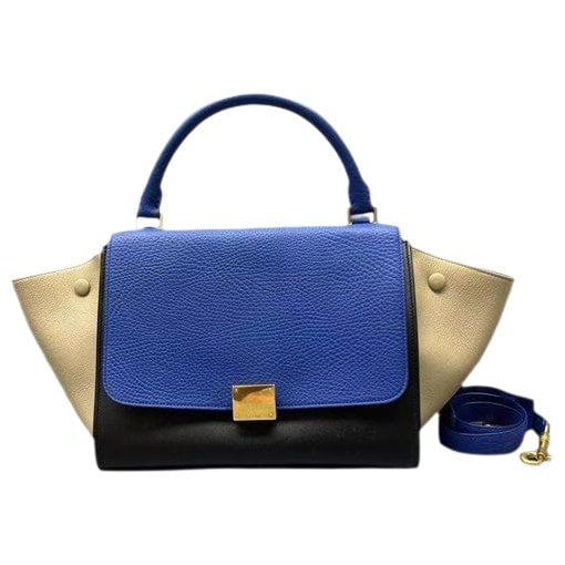 Trapèze leather handbag