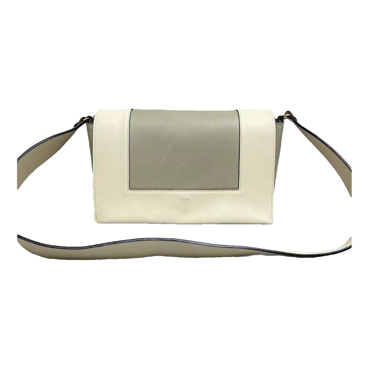 Frame leather handbag